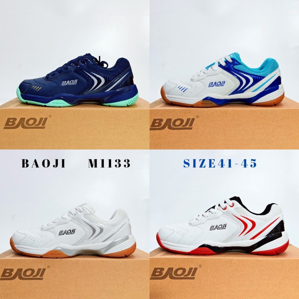 Baoji Badminton shoes รองเท้าแบดมินตันผู้ชาย รุ่นM1133 แบบผูกเชือก ของแท้ พร้อมส