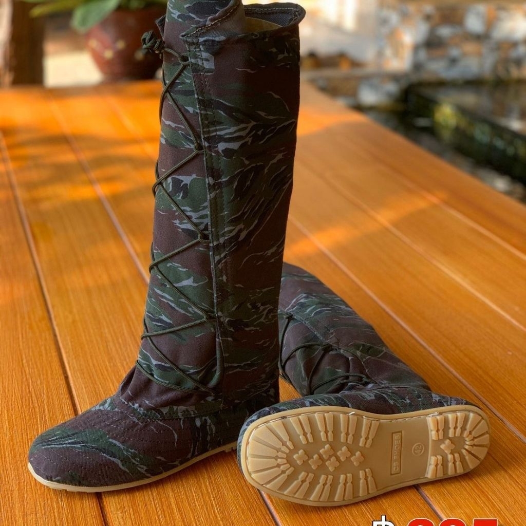 รองเท้านินจาพื้นยางแก้วยาว เชือกไขว้ (CS SHOES )เหมาะสำหรับน่องขาอวบ ใช้ไม่ได้ ทำไร่ ทำสวน ทำนา น้ำหนักเบาไม่ดูดโคลน