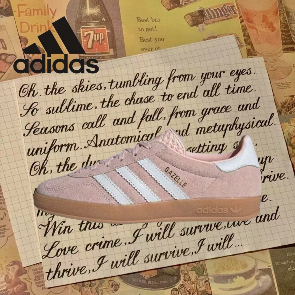 （ของแท้ 100 %）💞 adidas originals Samba OG IH5484 สีขาว/น้ำตาล/ชมพู