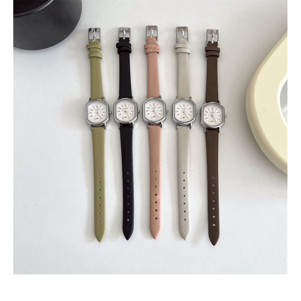 นาฬิกาข้อมือสตรีสไตล์เกาหลีแบบลำลอง สายโซ่บาง สีเขียวมัลเบอร์รี่ แฟชั่น  นาฬิกาข้อมือผู้หญิงที่สวมใส่ได้หลากหลาย - รูปที่ 7