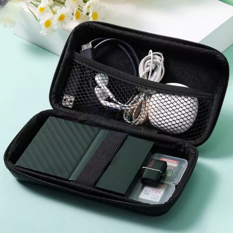 ราคาขายส่ง กระเป๋าเก็บของไอทีขนาดเล็ก hdd external hard disk bag กระเป๋าใส่ฮาร์ดดิสก์ ป้องกันการกระแทก วัสดุ EVA