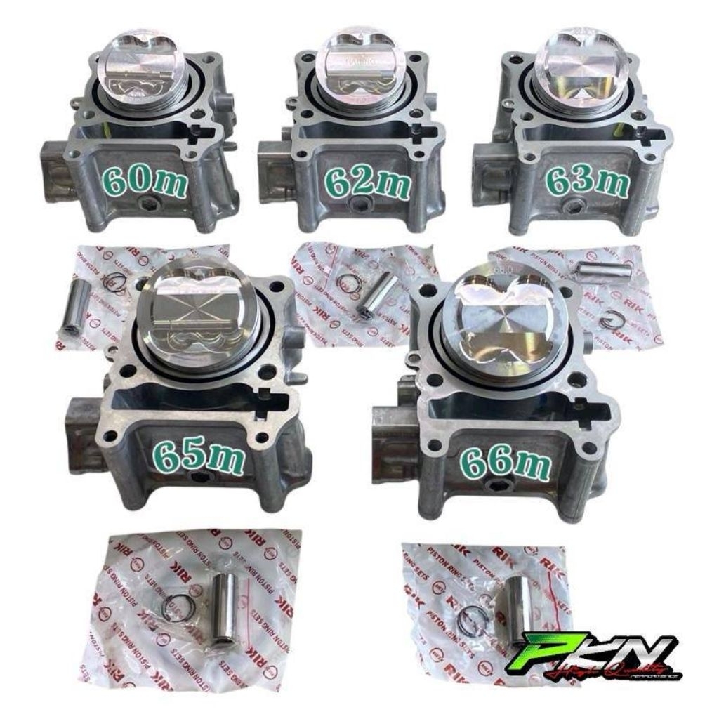 หลีด เสื้อสูบLEAD พร้อมลูกสูบCNC ขนาด60/62/63/65/66m เสื้อสูบพร้อมลูกLEAD GIORNO PCX160 ส่งของเร็ว