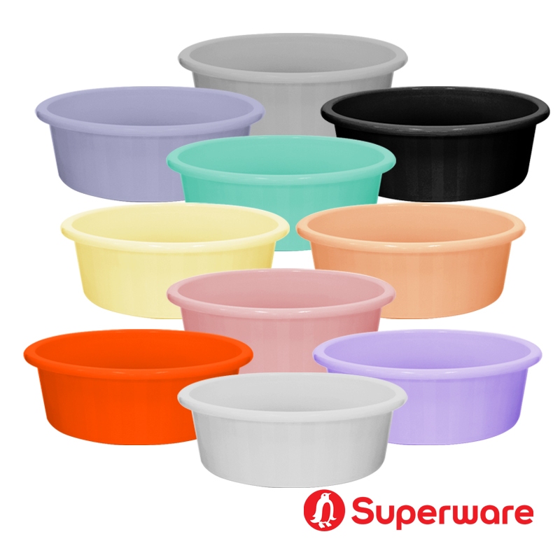 Srithai Superware กะละมังพลาสติก กะละมังซักผ้า ทรงกลมใหญ่ 1 ใบ ขนาด 63.5 ซม. รุ่น M-87