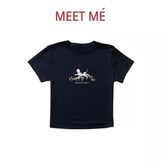 MEET ME - Top 0026 | ลาย HAPPY ME DOG เสื้อครอป