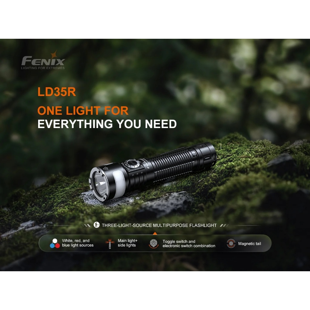 ไฟฉาย FENIX LD35R  สว่าง 1800 LUMENS ส่องไกล 337 เมตร