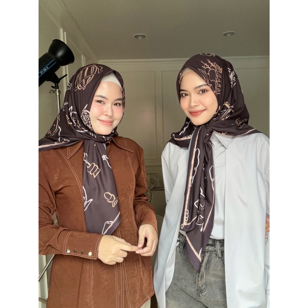 ผ้าคลุม New collection my home by N Able hijab Size115x115cm(Premium matte silk nano) [N able style] ราคา ถูกที่สุด ดีลบีเคเค แกลเลอรีภาพที่ 3