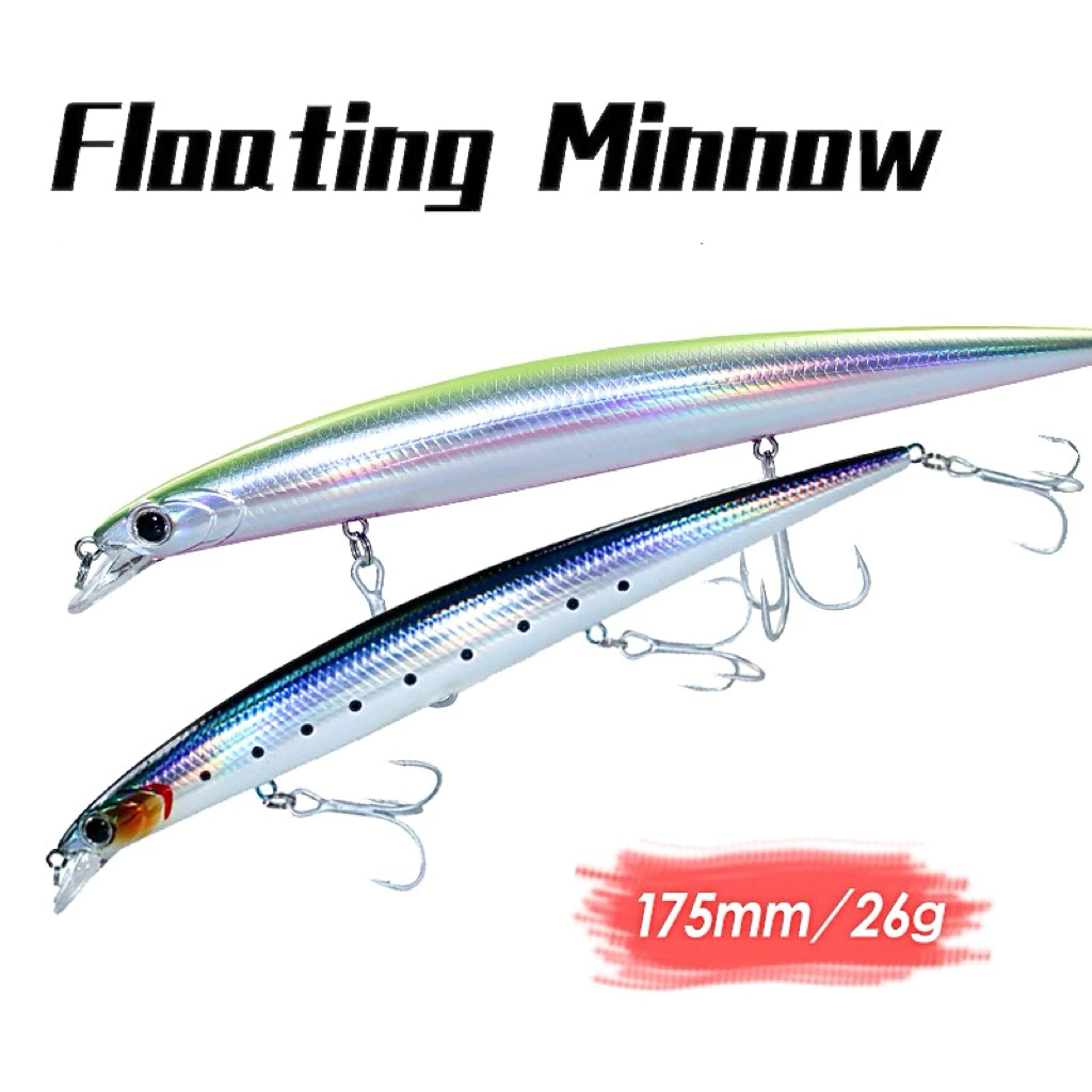 Floatihg minnow เหยื่อปลอมตกปลา 175mm./26g. (ตัวเบ็ดคมแข็งพร้อมใช้งาน)