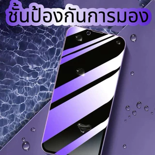 Blue-กันมอง360°ฟิล์มกระจกนิรภัยถนอมสายตา For IPhone 17pro 17promax 16pro 15pro 14pro 13/13pro