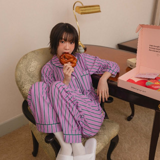 Sleepypie_Mellow pink striped pajamas set