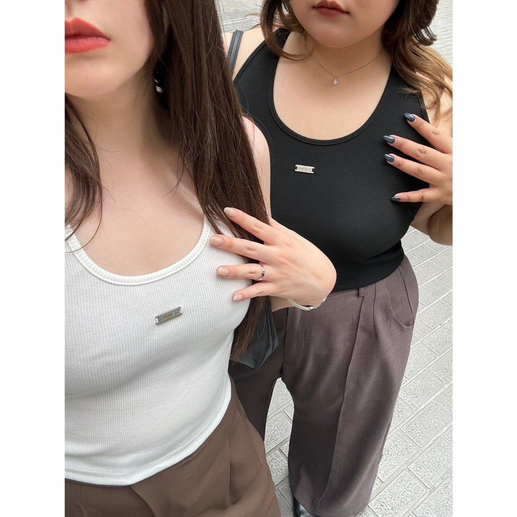 CurveG Abby Tank Top เสื้อกล้ามปักป้ายเคิร์ฟจี