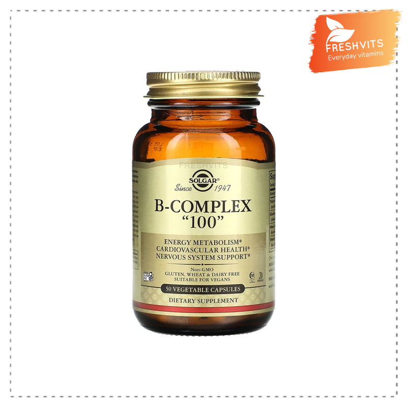 Solgar, B Complex "100", 50 Vegetable Capsules