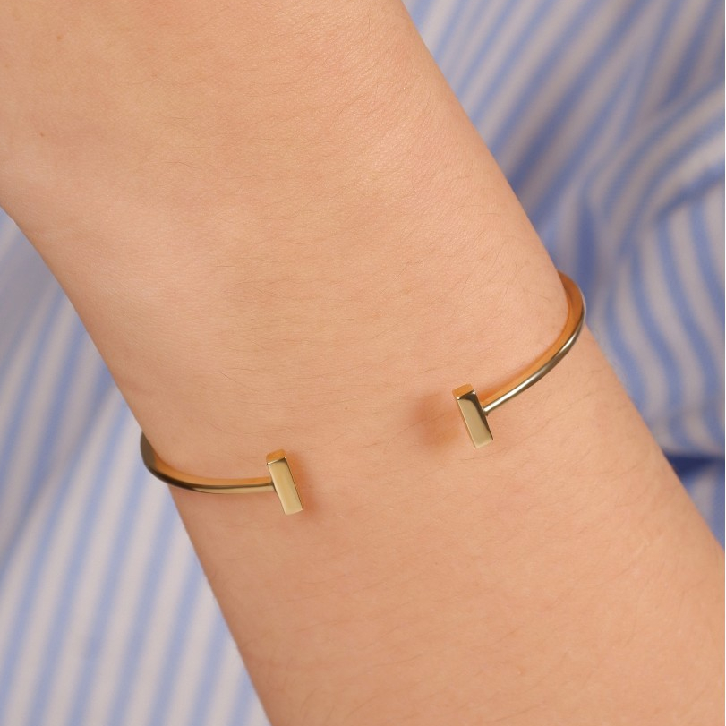 Grace Fine Jewelry กำไลทองแท้ 9K Bar Bangle