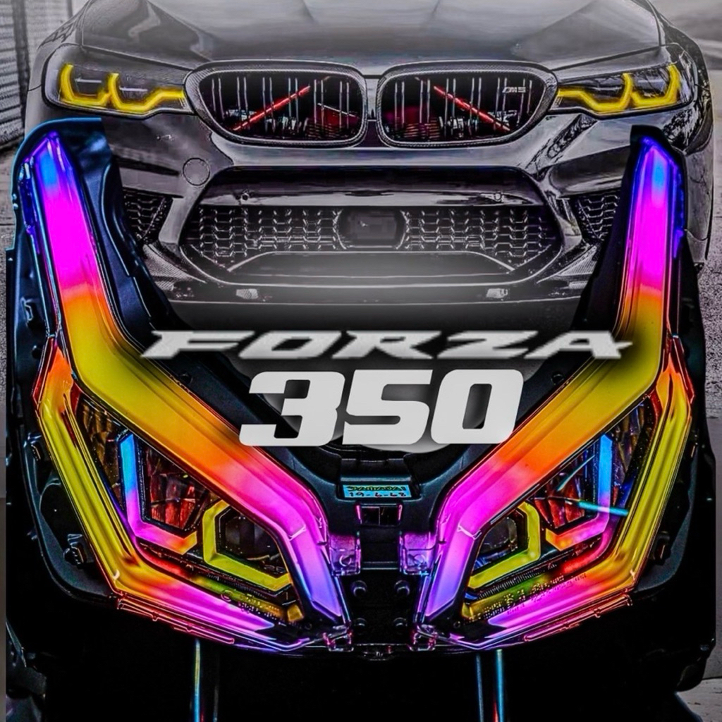 ไฟเลี้ยวในโคม RGB และ ไฟRGB ตาBMW ปรับผ่านมือถือ ได้200แบบ สำหรับForza350