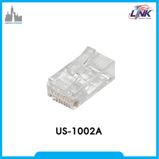 หัวแลน Link New US-1002A RJ45 CAT6 สีใส 1ถุง มี10 ตัว