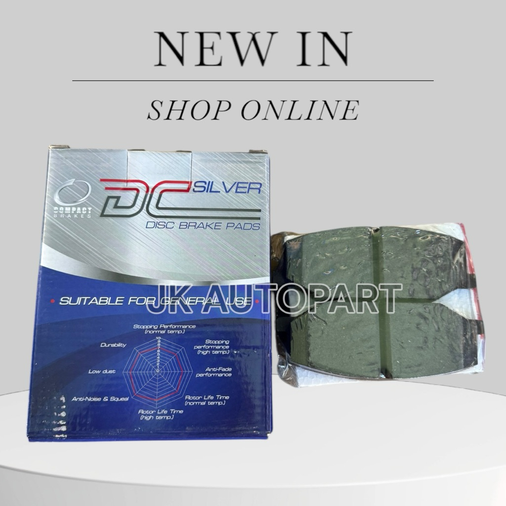 ผ้าเบรคหน้า SUZUKI JEEP JIMNY, CARIBIAN, SJ 413  DCC-129 Compact Silver (DCC129) ซูซูกิ จิมนี่ คาริเ