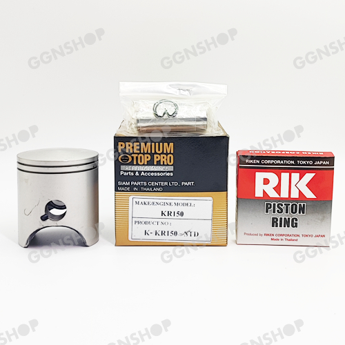 ลูกสูบ RIK  KR150 (TOP PRO)  สลัก 15 มิล  พร้อม แหวน+กิ๊ฟล็อค มีหลายขนาด (STD , 0.50-2.00)