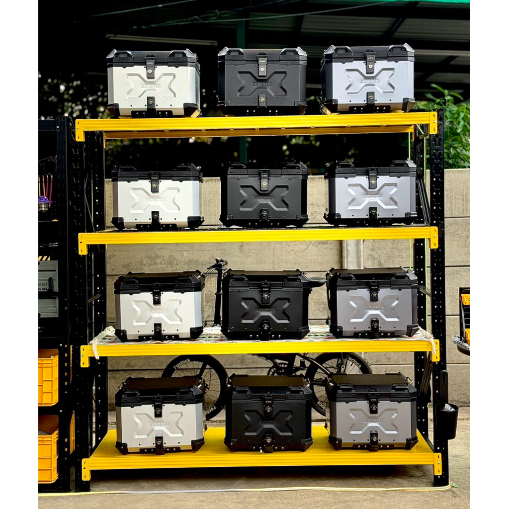 BM MOTOR ของแท้ กล่องติด​รถมอเตอร์​ไซร์ ปี๊บอลูมิเนียม​ กล่องหลัง  กล่องท้าย ปี๊บหลัง ปี๊บท้าย