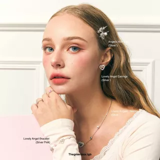 ต่างหู Lovely Angel Stud ก้านเงินแท้ S925 - The green Box
