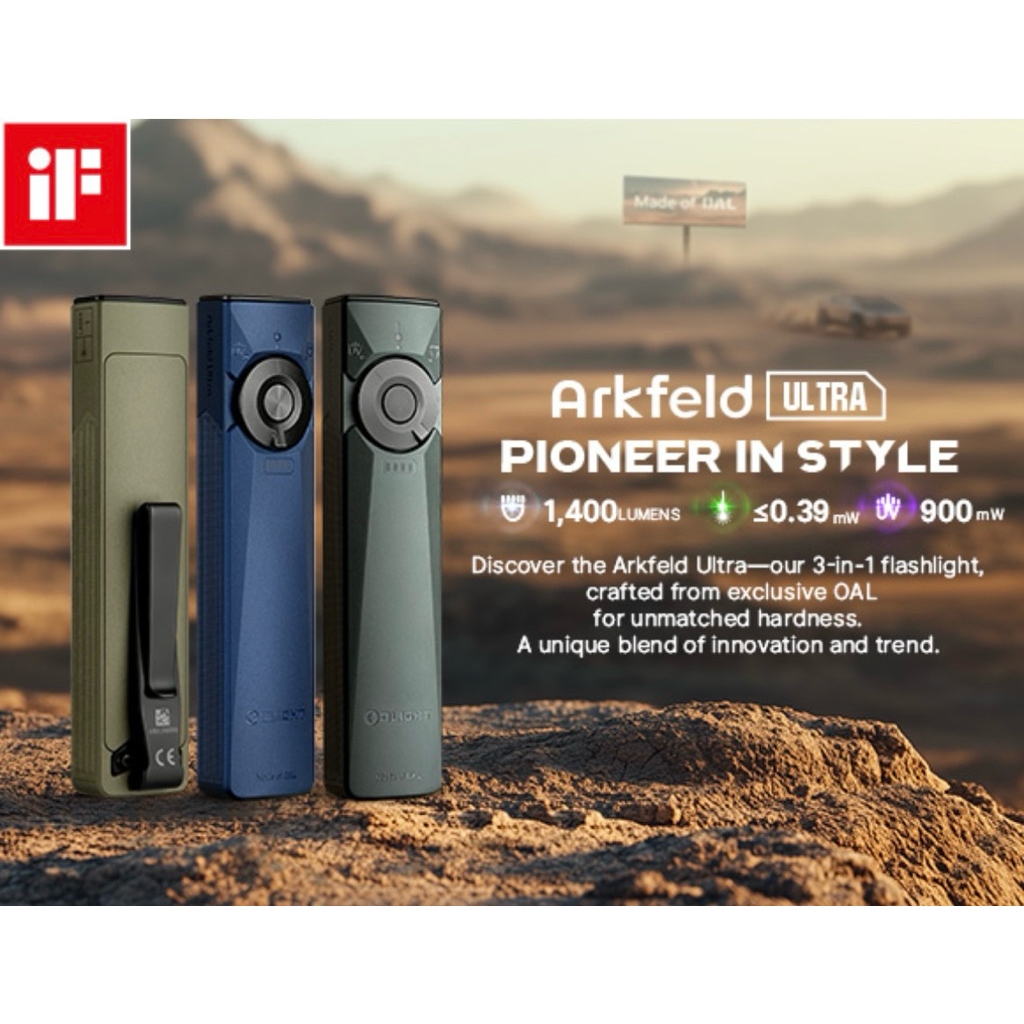 [New] OLIGHT Arkfeld Ultra 3-in-1 EDC Flashlight with O-aluminum Material
