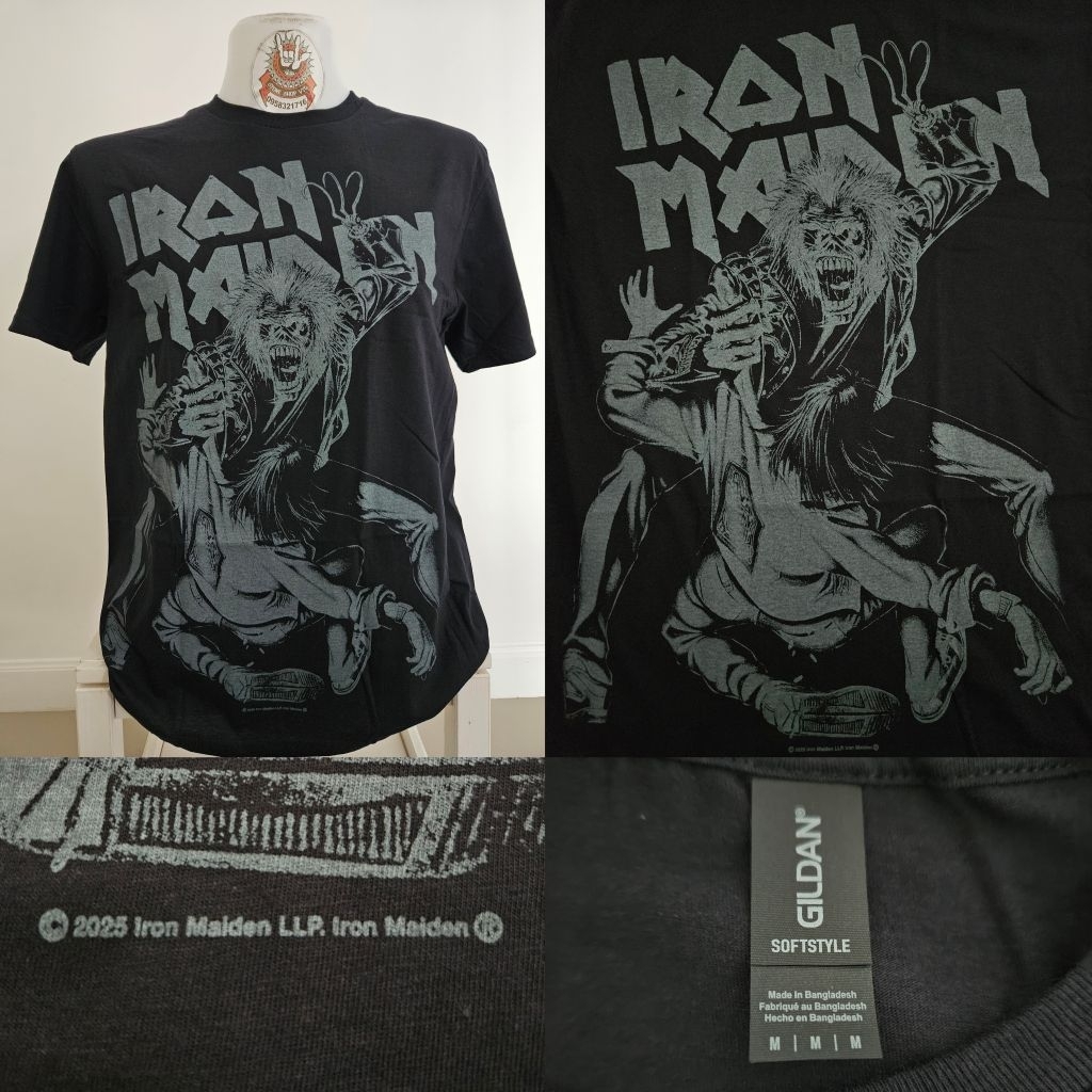 🌍เสื้อวง IRON MAIDEN  เสื้อวงงานลิขสิทธิ์แท้ นำเข้า 100% ป้ายGildan UK สินค้ามือ1🚩