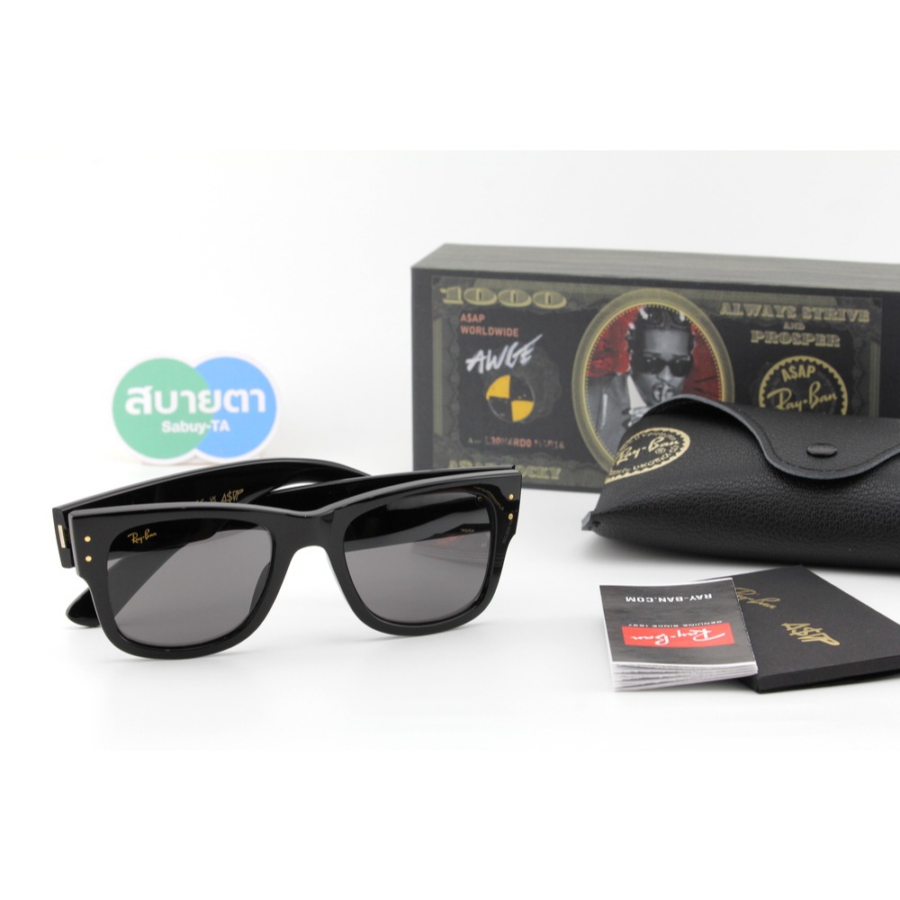 RayBan Mega Wayfarer RB0840SF 6826J5 Blacked Out collection by A$AP Rocky