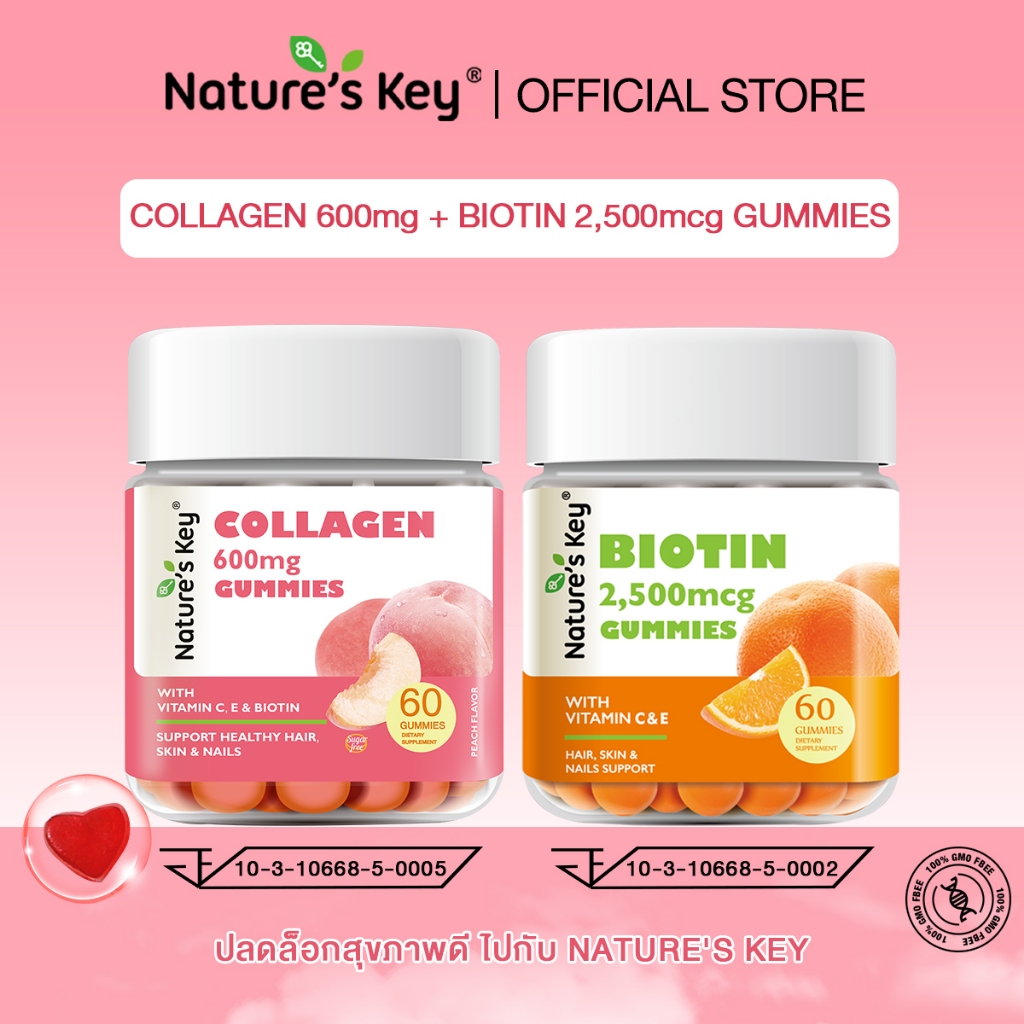 [Live Exclusive] Nature's Key Collagen Gummies + Biotin Gummies