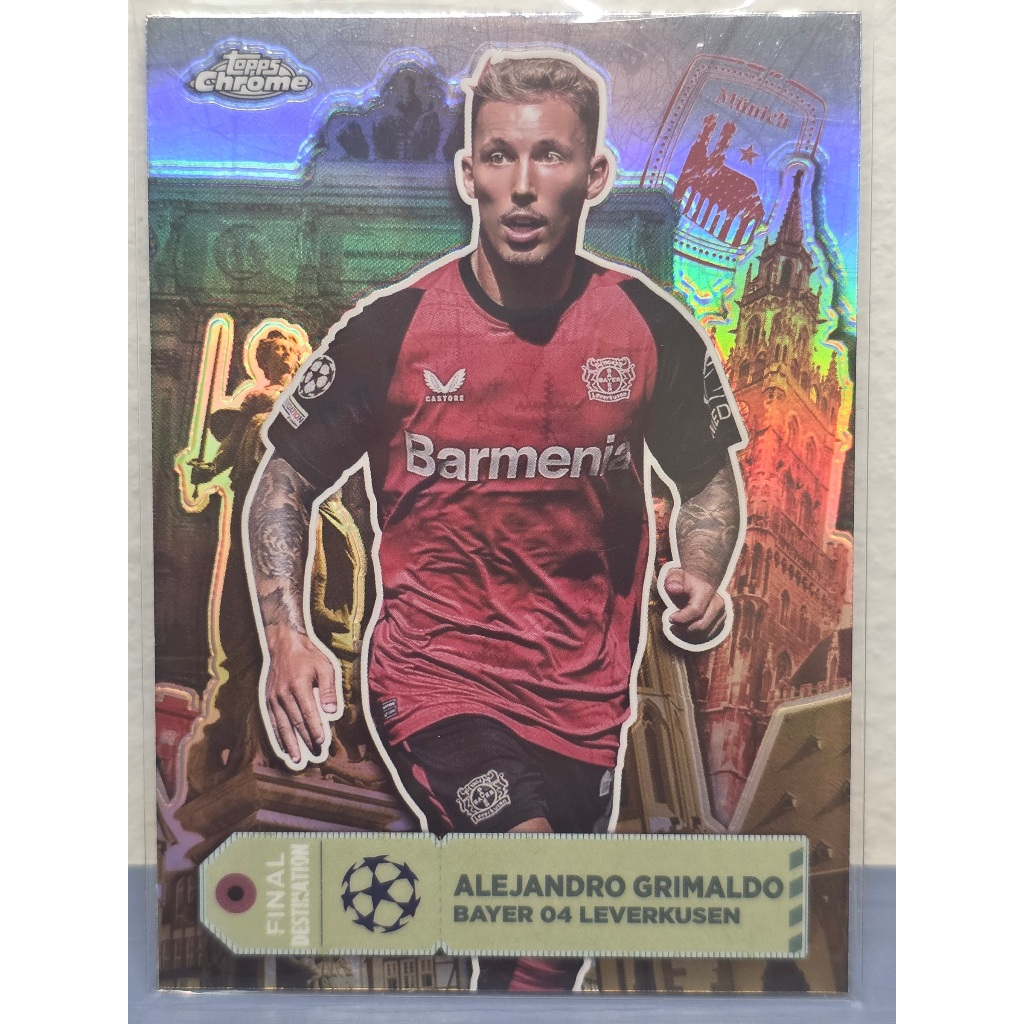 การ์ดฟุตบอล Alejandro Grimaldo (Bayer 04 Leverkusen) ของแท้100% ภาพถ่ายจากสินค้าจริง