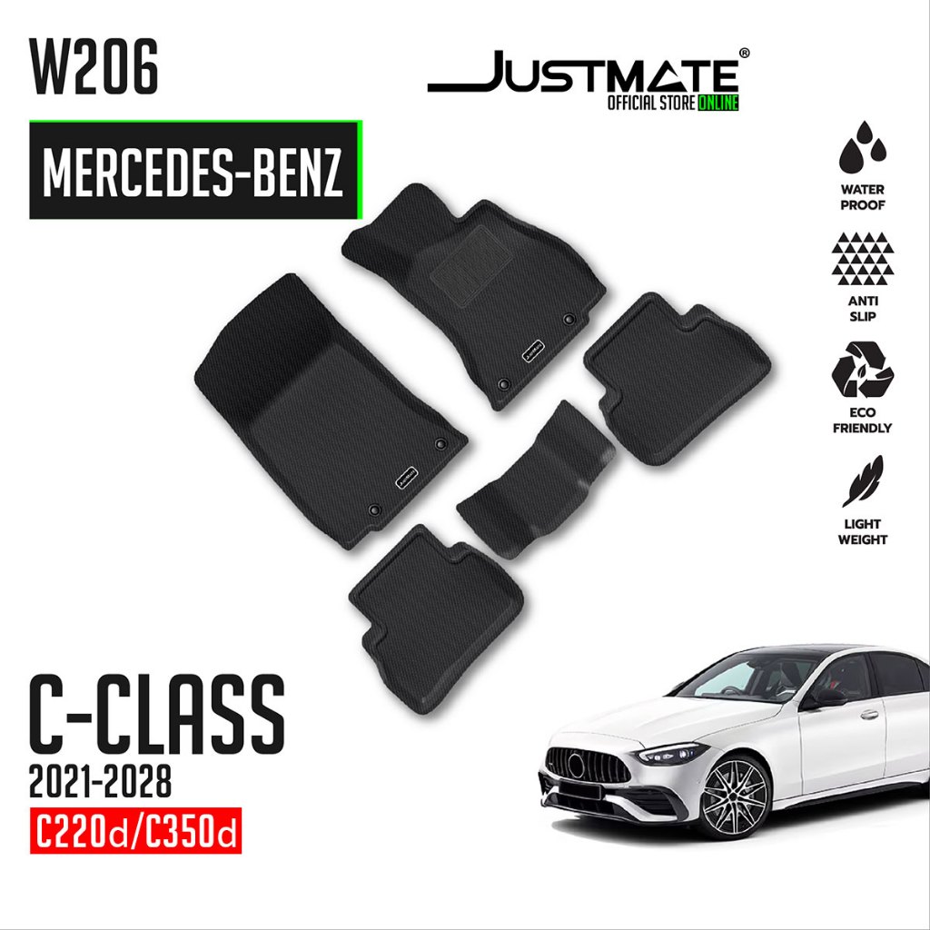 [JUSTMATE] MERCEDES-BENZ พรมปูพื้นรถยนต์ C-CLASS W206 2021 - 2028 C220d/C350d