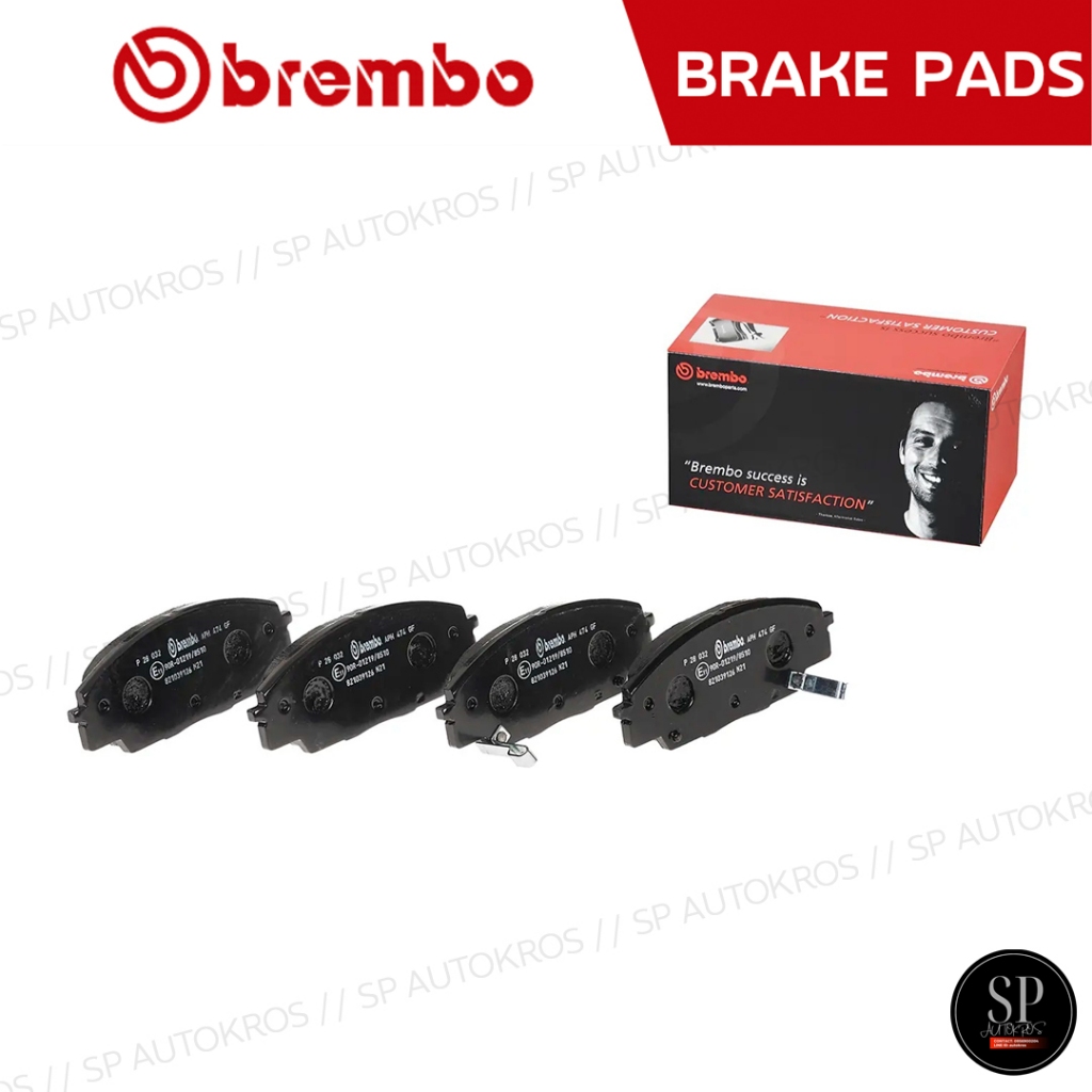 BREMBO ผ้าเบรกหน้า S2000 (AP) 2.0 2.2 ปี 99-03, CIVIC EP3 (Type-R), FN2 (Type-R) / P28 032