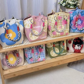 (B-2070)🔥กระเป๋าถือถักนิตติ้ง ดีไซน์เฉพาะ ทันสมัย สำหรับผู้ห…