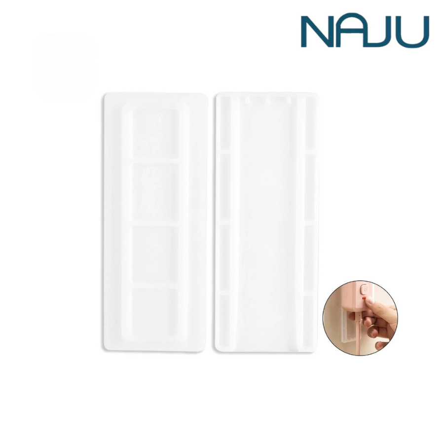Naju ตัวยึดปลั๊กกับผนัง ที่เก็บปลั๊กไฟ Power Strip Holder  กาวยึดแน่น ไม่ทิ้งคราบ ไม่ต้องเจาะผนัง