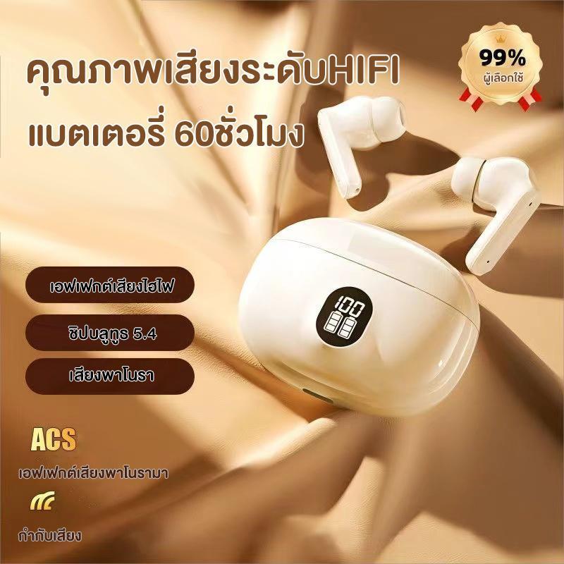 หูฟังบลูทูธ ใส่หูแบบเบา ระดับเสียง HiFi เสียงสเตอริโอ, จอแสดงผลดิจิตอลอัจฉริยะ, กันน้ำ iPX5, พร้อมไมโครโฟนในตัว - รูปที่ 3