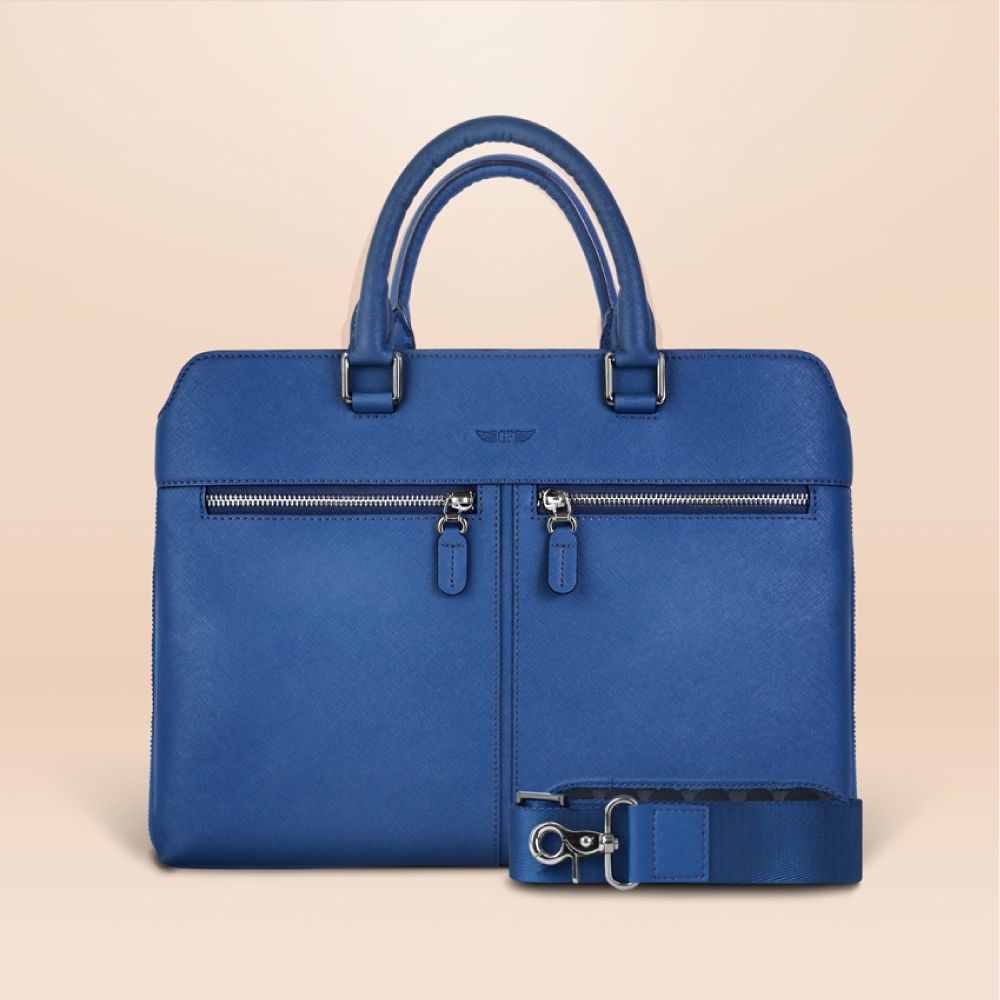 Gian Ferrente The Arc Laptop Bag Saffiano Collection กระเป๋าเอกสารผู้ชาย /  กระเป๋าโน๊ตบุ๊ค 13 นิ้ว หนังไมโครไฟเบอร์