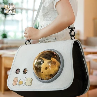 🐱Pet Bag 🐶กระเป๋าแมว สุนัข เป้สัตว์เลี้ยง ใบใหญ่มาก พับเก็บได้ ระบายอากาศได้ หน้าต่างกันสาด กระเป๋าสีขอบด้านข้าง