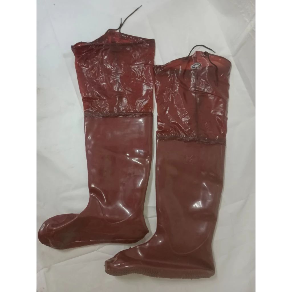 รองเท้าบูท PVC กันน้ำ กันสารพิษ ยาวถึงเข่า ทำสวน-นา สีน้ำตาล thumbnail 3