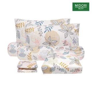 [Clearance Sale] MIDORI Home รุ่น Tempo Gold ชุดเครื่องนอน ลาย Garden พิเศษมุมผ้าปูสูง 12 นิ้ว