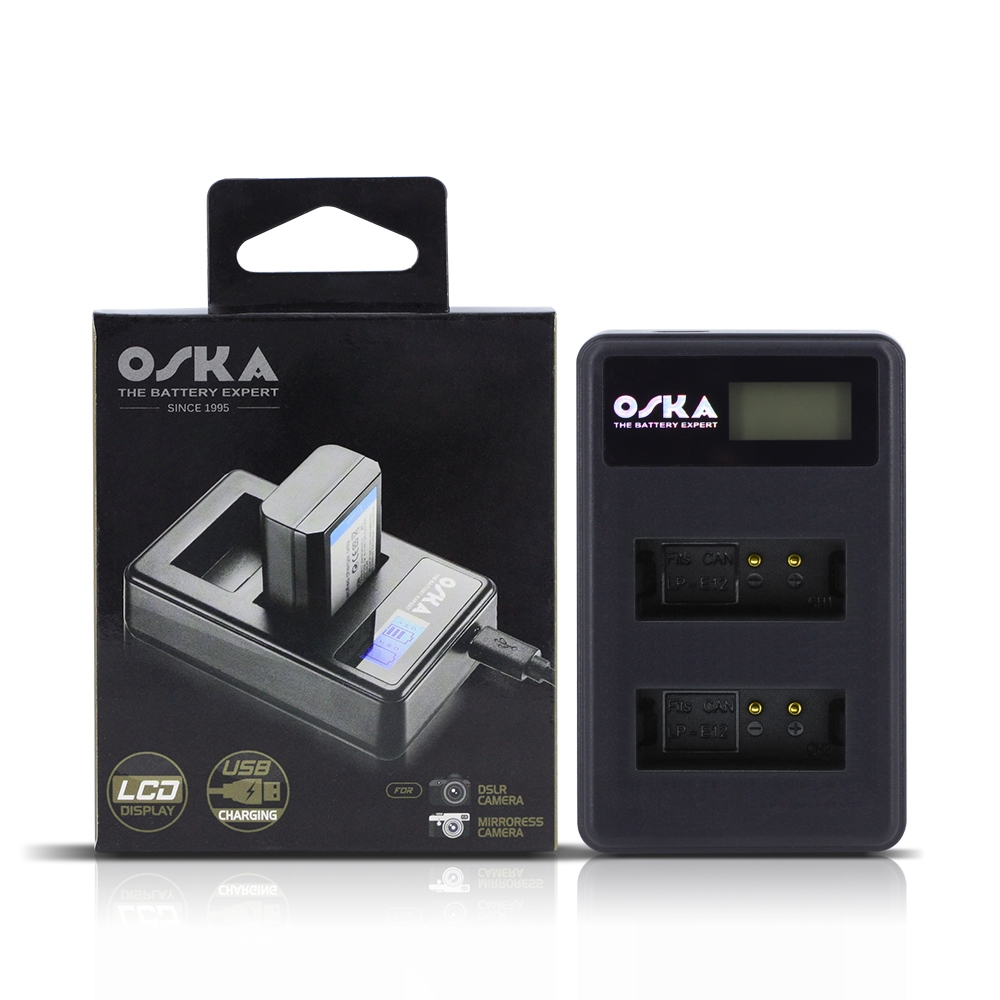 OSKA ที่ชาร์ตแบตเตอรี่กล้อง Canon  series   LP-E17  Battery Charger แบบสองก้อน