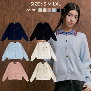 (พร้อมส่ง)Bemingtop968(S-XL)-Rainbow Button Cardigan – คาร์ด…