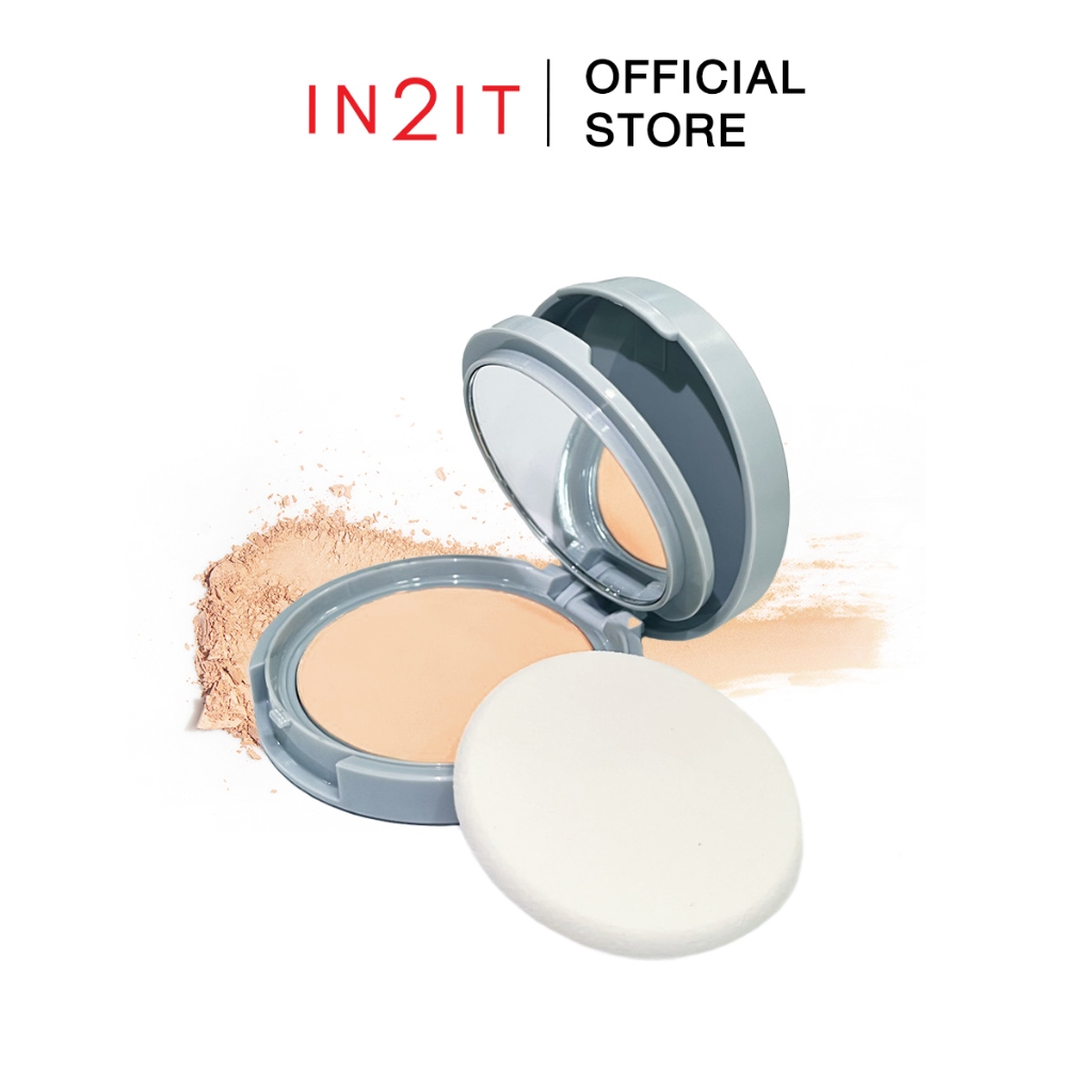 IN2IT MEN MATTE DEFENCE OIL CONTROL POWDER SPF30 PA+++ แป้งพัฟผสมรองพื้น พร้อมกันแดด คุมมัน [MMPM]