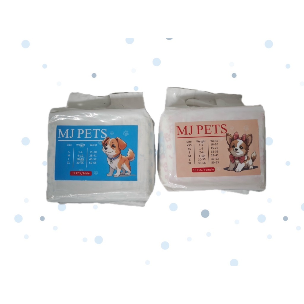 ผ้าอ้อมสัตว์เลี้ยงแบบใช้แล้วทิ้ง เพศผู้ เพศเมีย