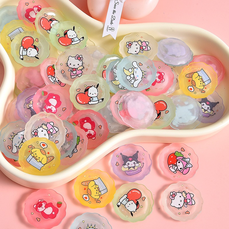 j112 จานการ์ตูนเรืองแสงแพ็คละ 10 ชิ้น