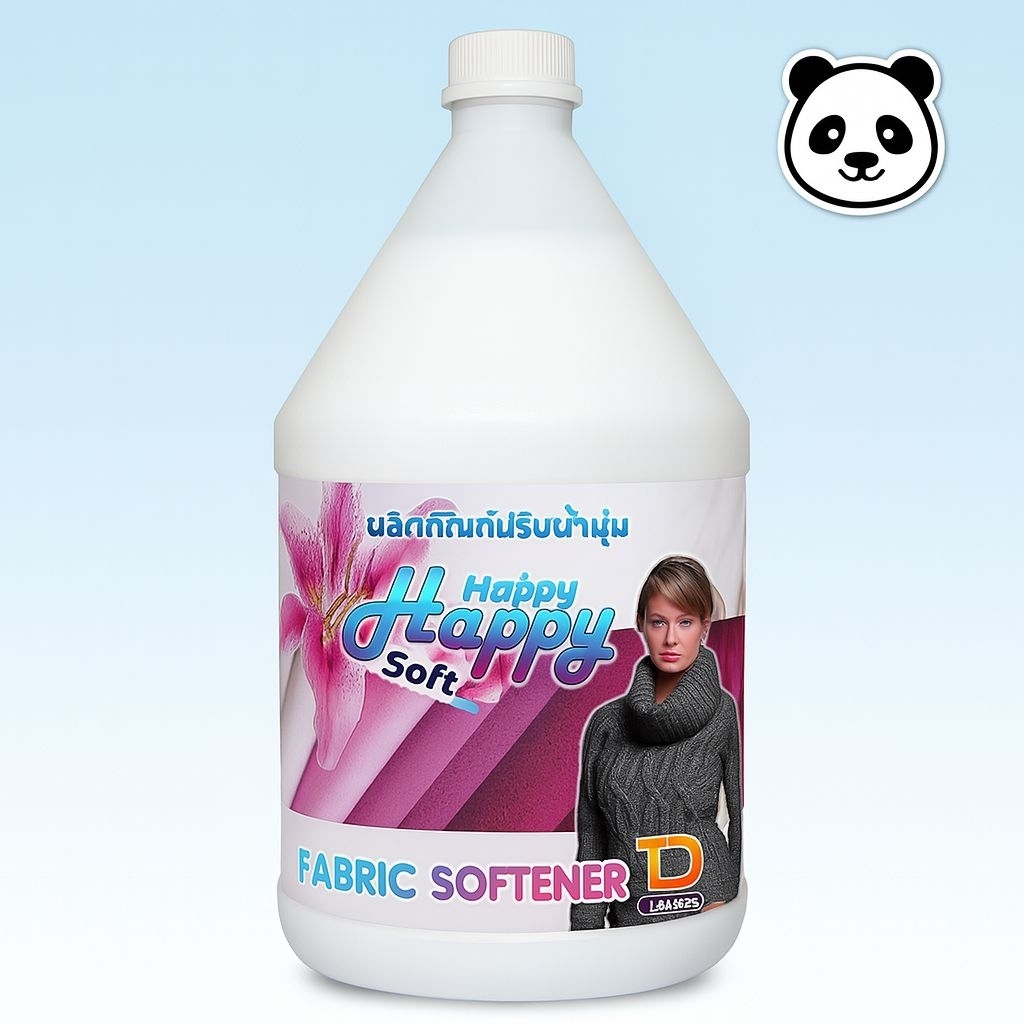 น้ำยาปรับผ้านุ่มสีขาว ( Happy soft ) 1 แกลอน