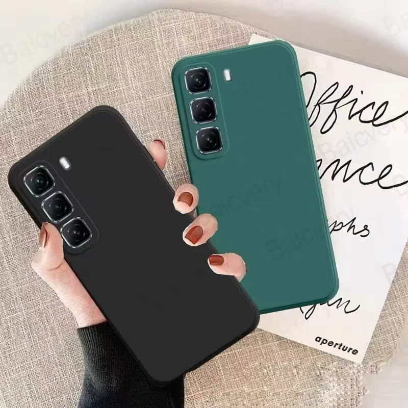 เคส กำมะหยี่ สำหรับ iNfinix Hot60 Hot60Pro Plus Hot50 Hot50Pro Plus Smart10 Pop10 สีพื้นพาสเทลHot50 Pro +