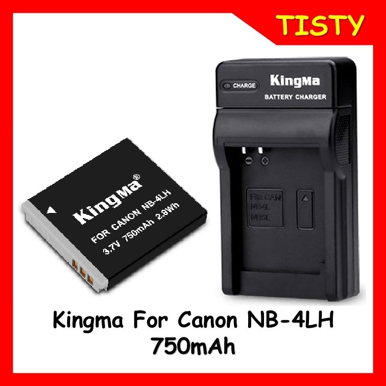 KingMa for Canon NB-4L / NB-4LH (750mAh) rechargeable Li-ion battery and USB Fast Charger for Canon 