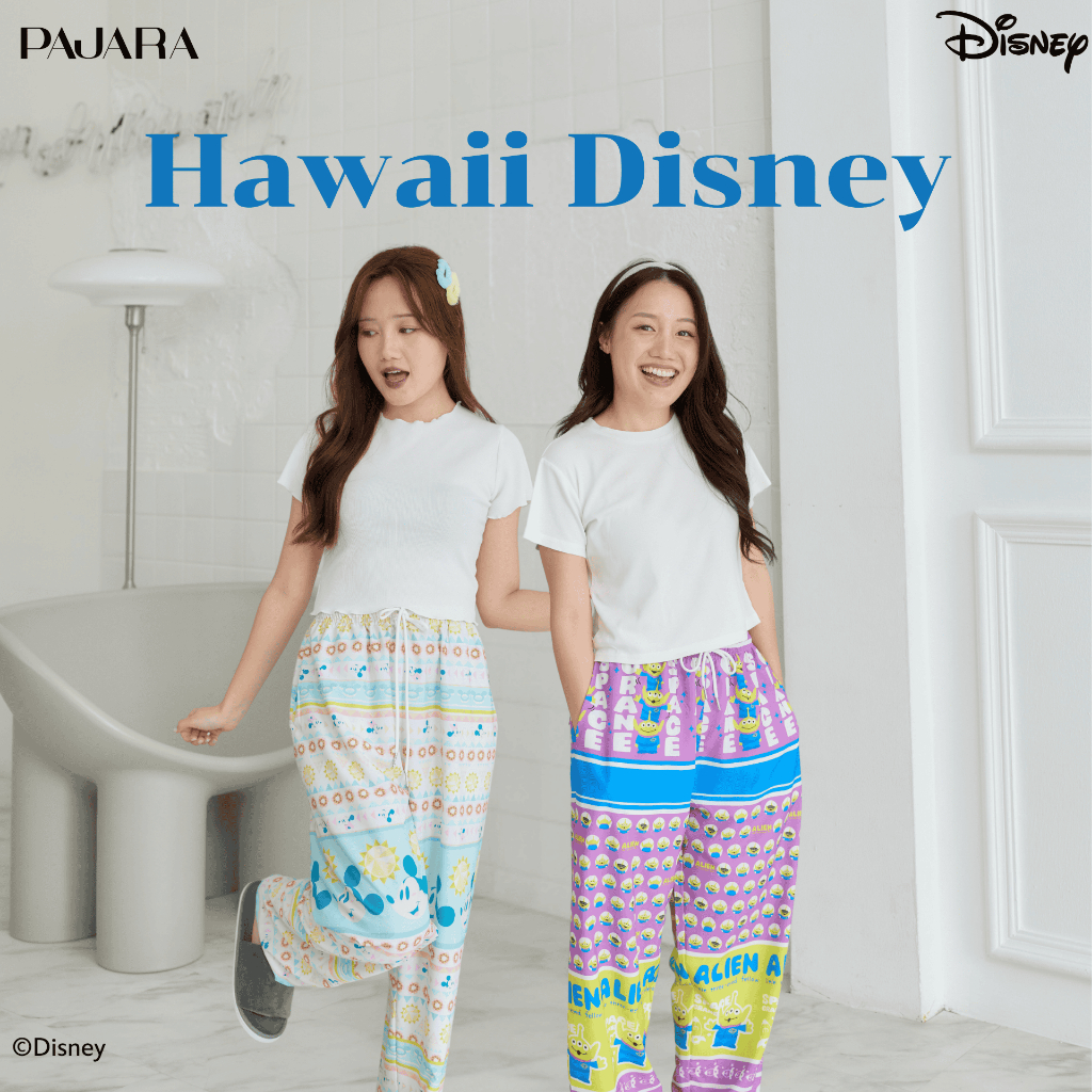 กางเกงฮาวาย PAJARA รวมลาย Disney (Premium) เนื้อผ้าไหมอิตาลี