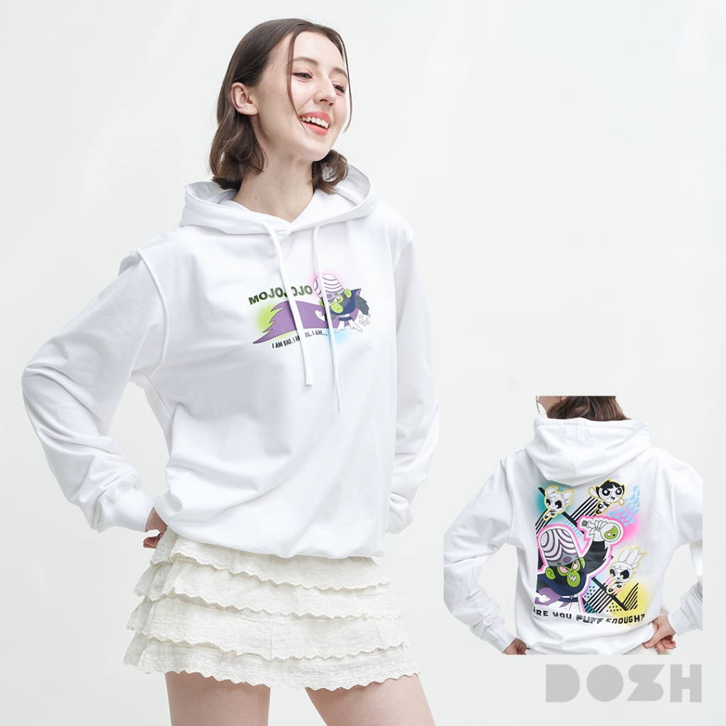DOSH FRENCH TERRY HOODIE POWERPUFF GIRLS เสื้อฮู้ด DPGMJ5001-OW (S-XL)