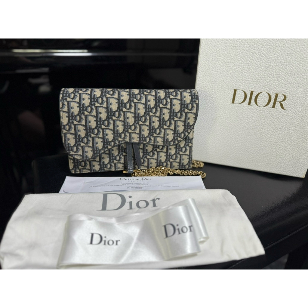 dior saddle medium pouch มือสอง