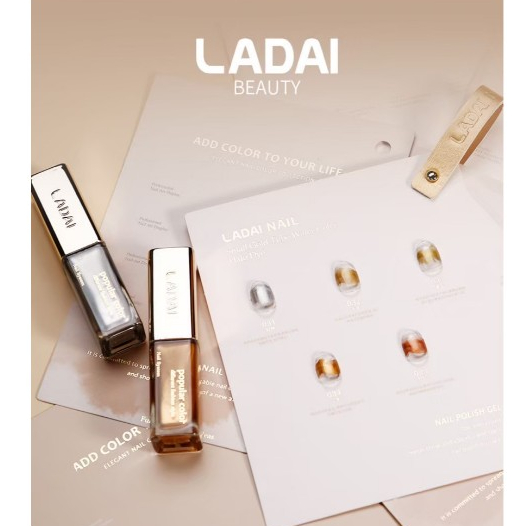 แยกขวด Ladai nail Metal Samall Gold Tube Water Color Holo Dye เมทัล 5 Color อุปกรณ์ทำเล็บ
