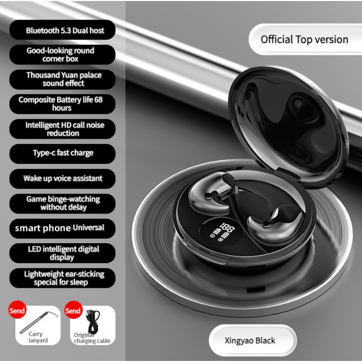 KY Y29 ชุดหูฟังไร้สายบลูทู ธ ENC ลดเสียงรบกวนกระดูกนำหูฟังจอแสดงผล LED Touch Control สำหรับ iOS / An