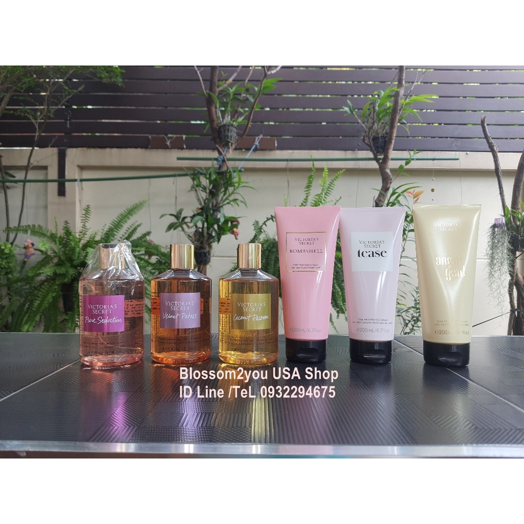 ✈️Victoria’s Secret แบบเจลอาบน้ำกลิ่น Velvet Petals ,Coconut Passion ,Pure Seduction , Bombshell , Tease แท้ USA ราคา ถูกที่สุด ดีลบีเคเค